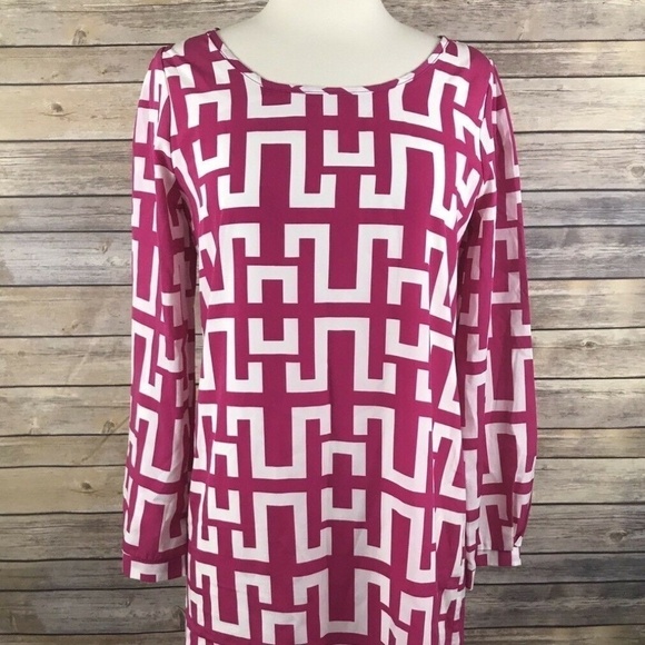 Geometric PEACH LOVE CREAM Straight Shift Dress - Picture 1 of 4